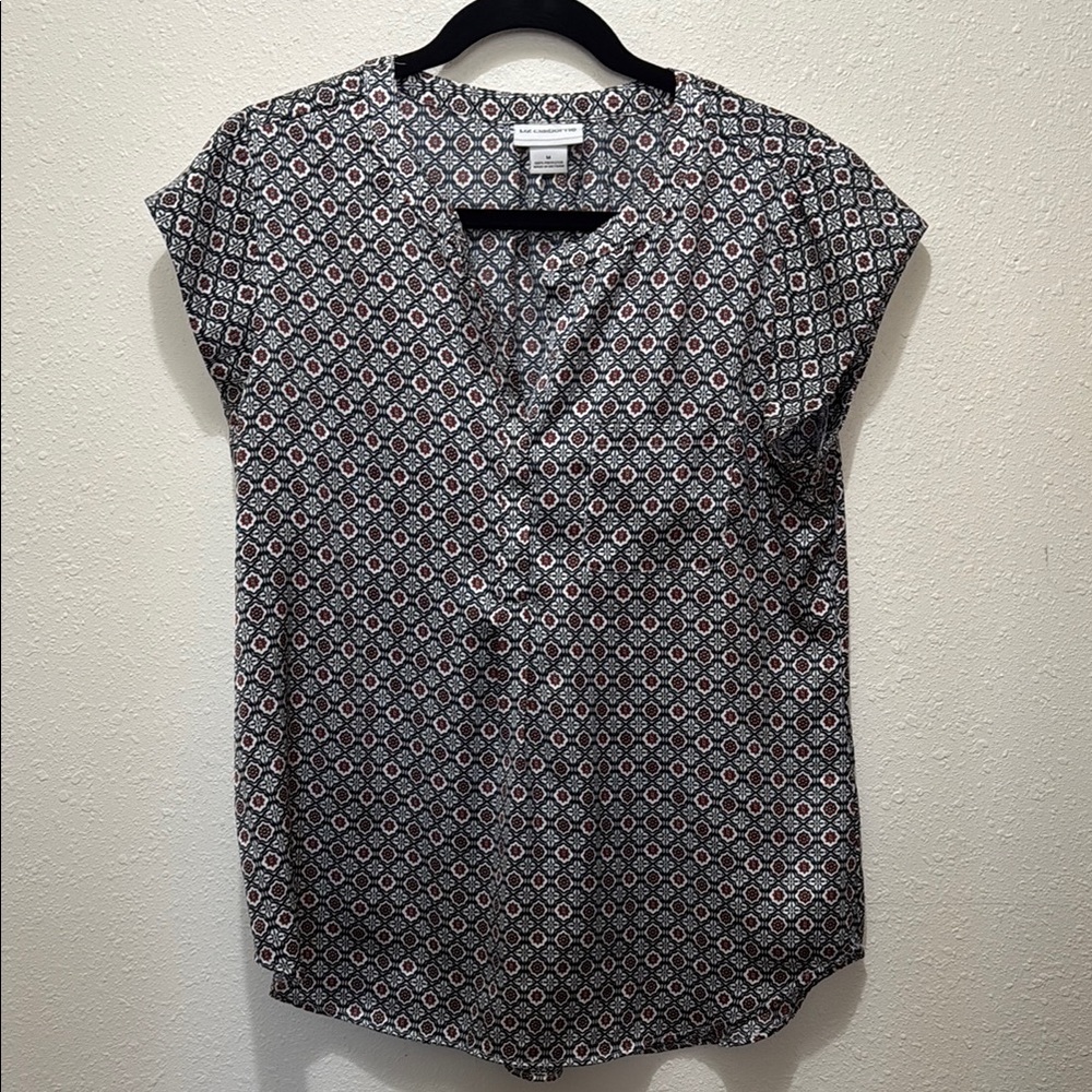 Liz Claiborne Patterned Women's Top, Size M